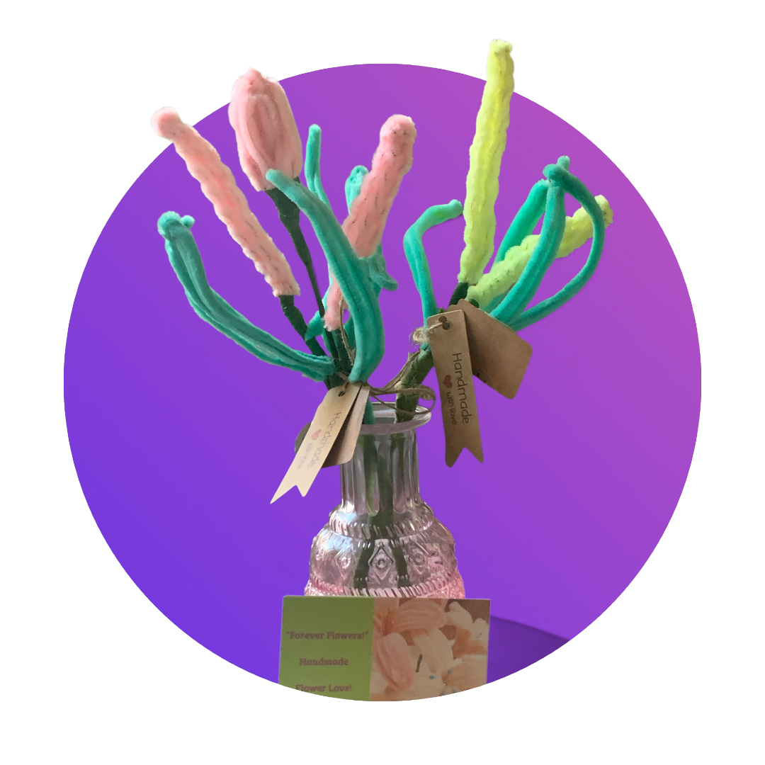 Frisky-Fun Multi- Colored Lavender Bouquet
