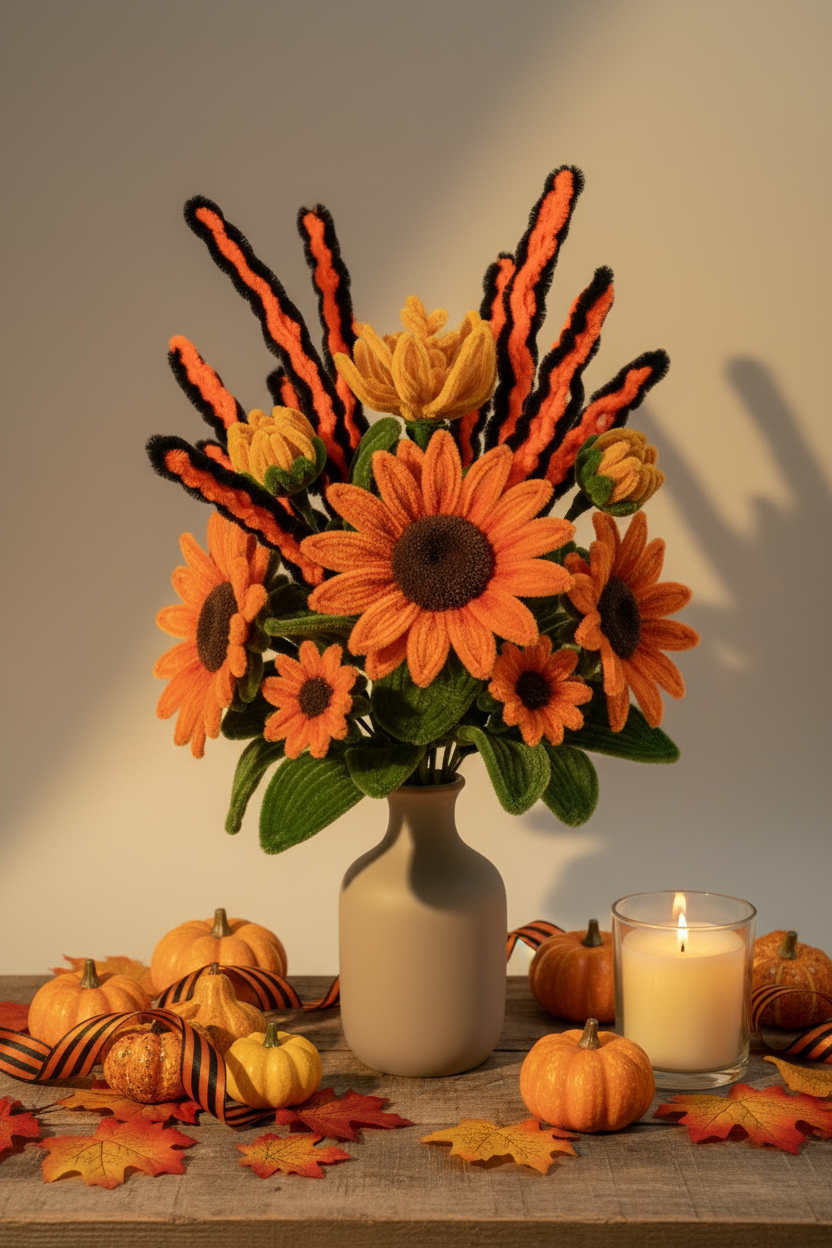 Happy Halloween Fall Bouquet Centerpiece – Forever Flowers